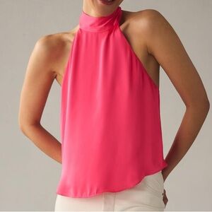 NWOT Lost + Wander Neon Pink Back Bow Tie Top Size S/M